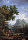 Alps Canvas Paintings - Shepherd in the Alps